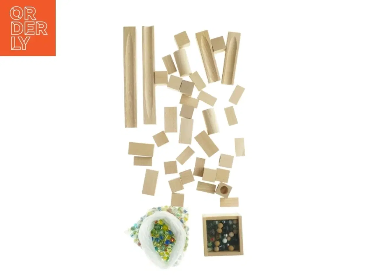 Billede 1 - Træbyggesæt med glaskugler