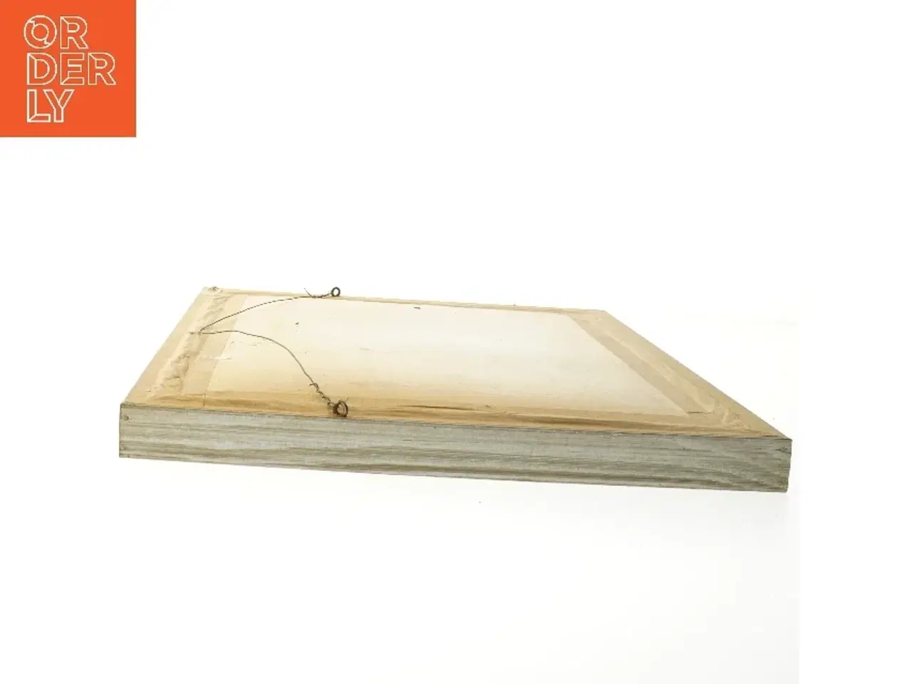 Billede 2 - Broderet billede af hjorte i skov (str. 40x31 cm)