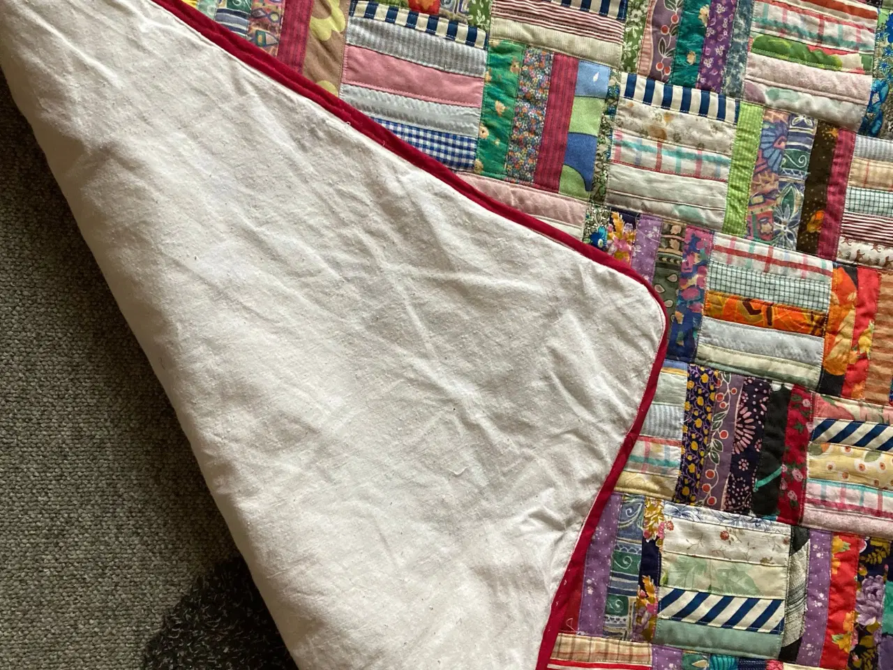 Billede 2 - patchwork sengetæppe 116 -200 cm
