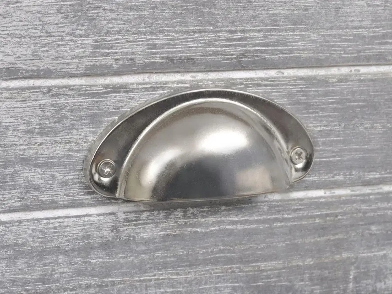 Billede 3 - Natbord med 2 skuffer 2 stk. grå og hvid