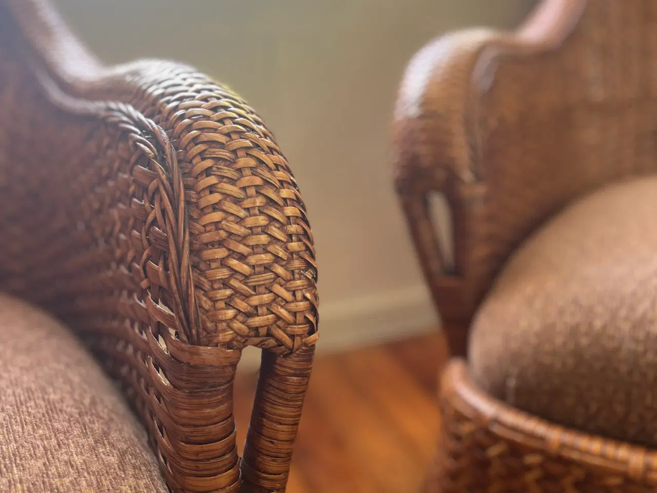 Billede 4 - Sofa + 2 stole i ægte orientalsk træflet (rattan)