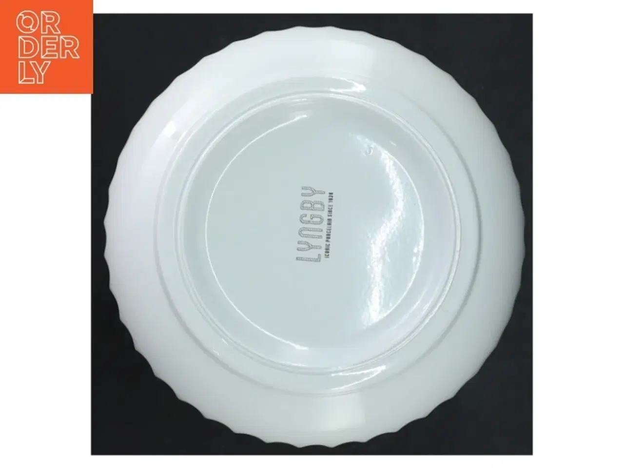 Billede 5 - Hvid ribbet vase fra Lyngby (str. 20 cm)