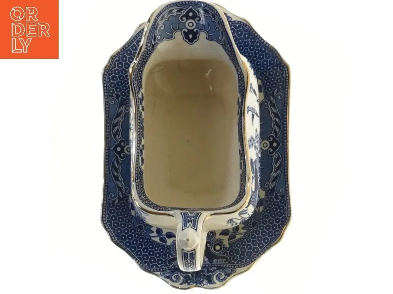 Billede 2 - Porcelæns sovseskål med underfad fra Willow (str. 20 cm)