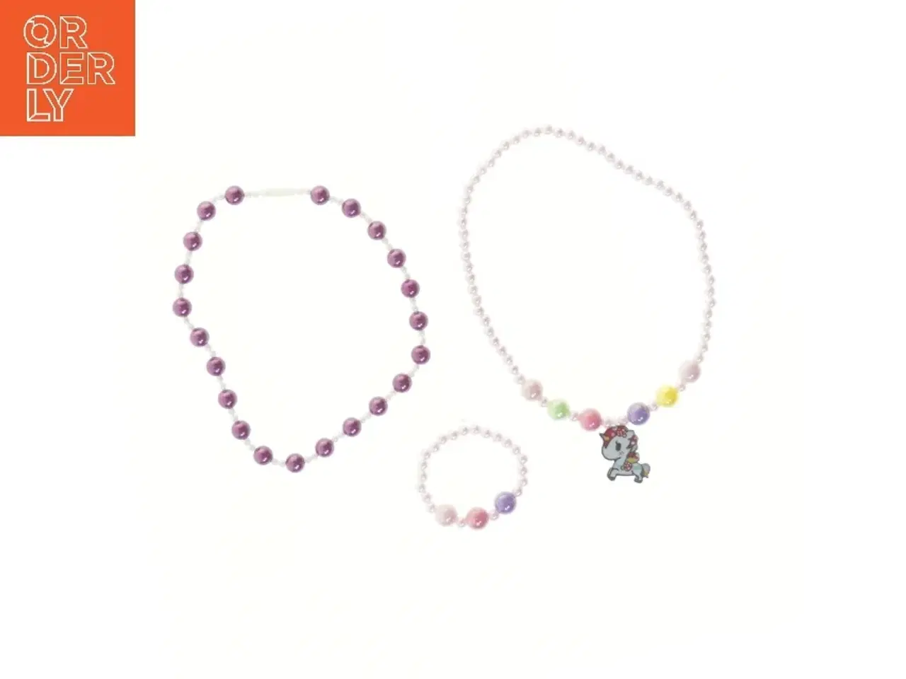 Billede 1 - Perlekædesæt til børn (str. 40 og 40 og 7,5 cm)