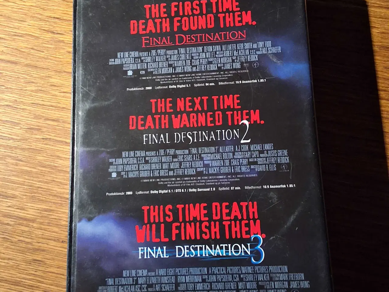 Billede 2 - FINAL DESTINATION  THRILL-OGY 3 TERRIFYRING FILM