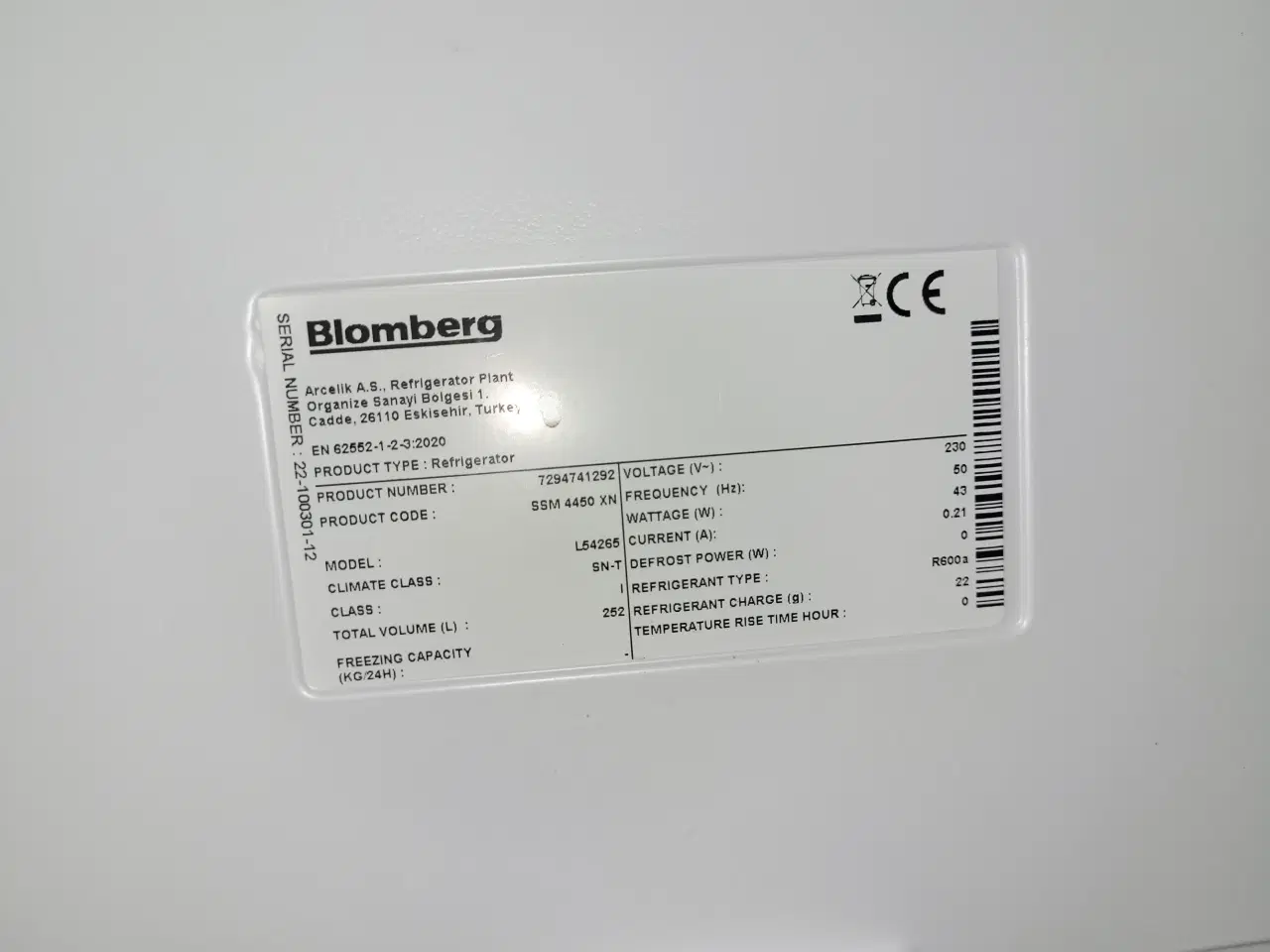 Billede 2 - Praktisk og rummeligt køleskab på 252 liter.