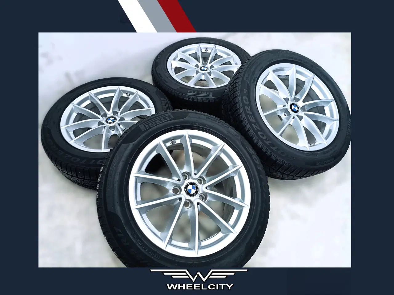 Billede 1 - 5x112 17" ET27 nav 66,6ø BMW vintersæt inkl.TPMS