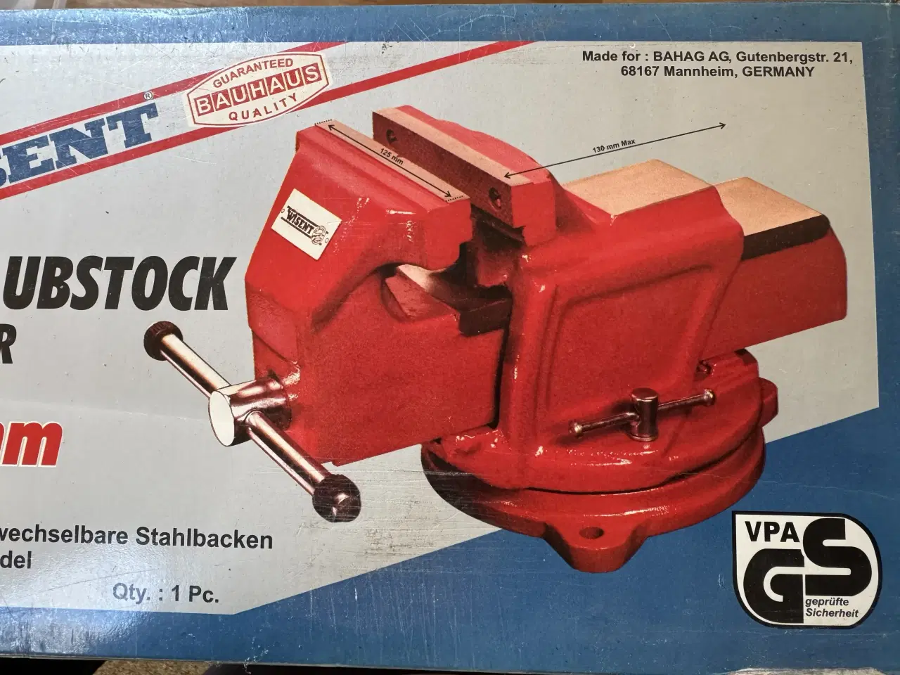 Billede 4 - Skruestik med 125 mm drej