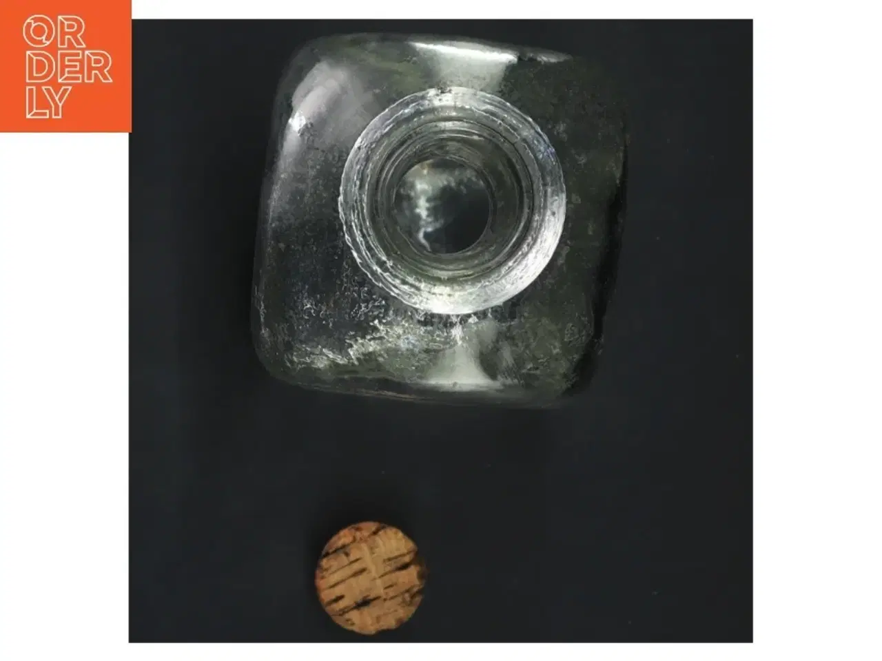 Billede 4 - Ældre glasflaske med korkprop (str. 24 cm)