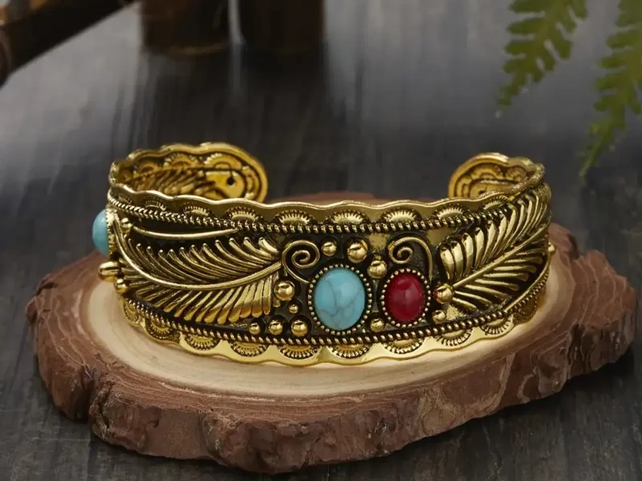 Billede 1 - * Lækreste armring med flotte sten - i Navajo-stil