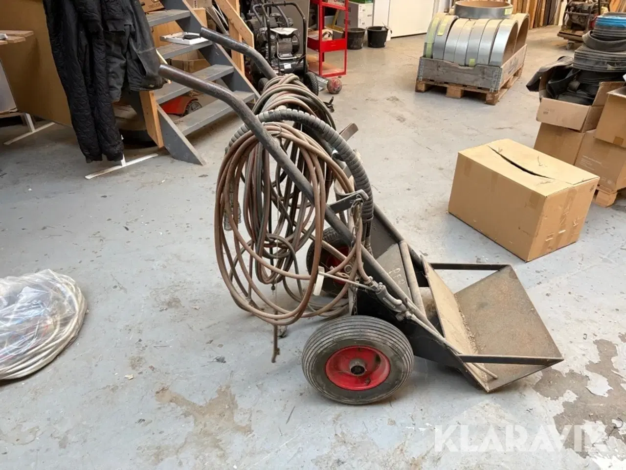 Billede 6 - Vogn til skærebrænder med slanger til