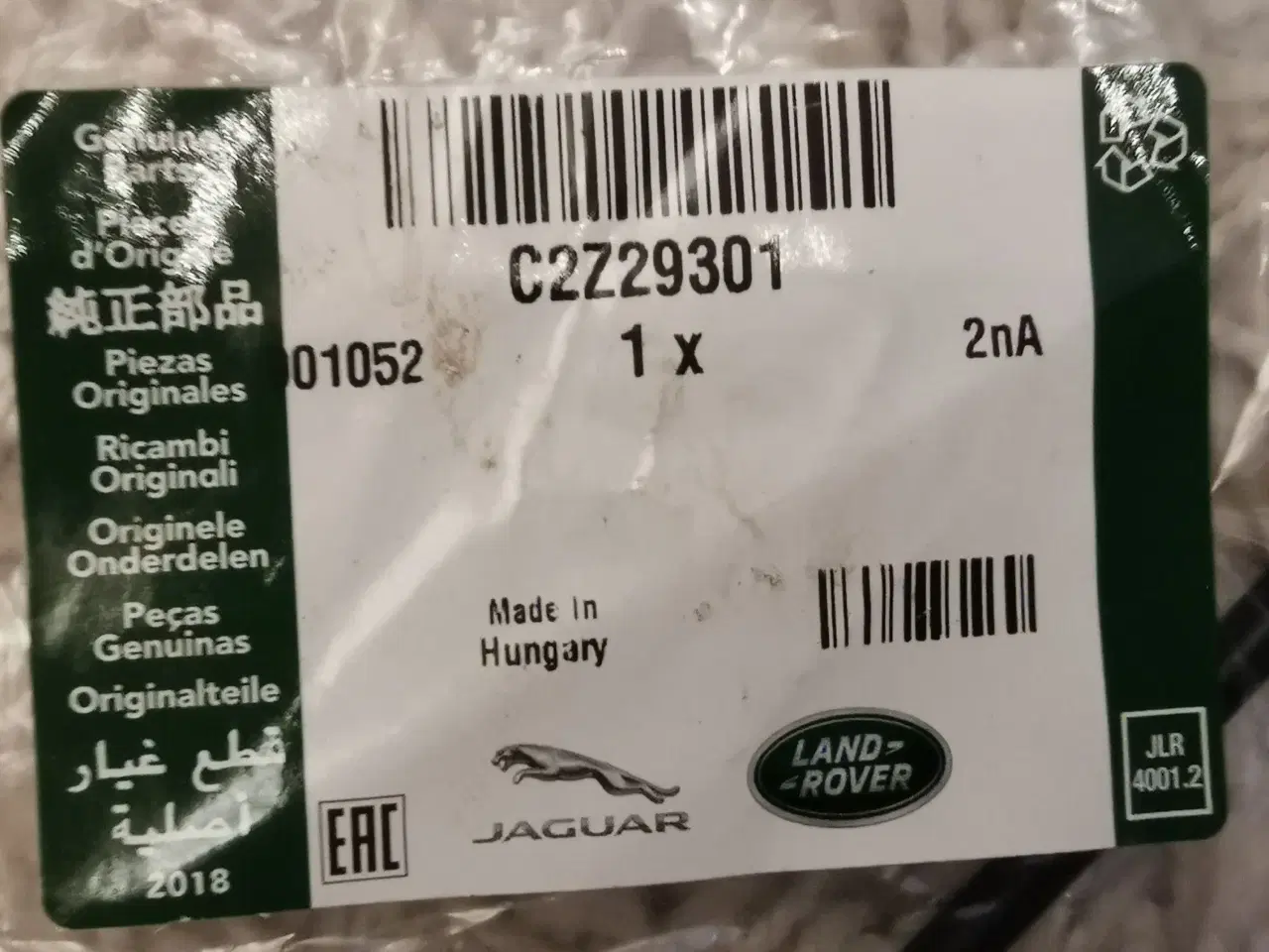 Billede 2 - Hjelm kabel til Jaguar 