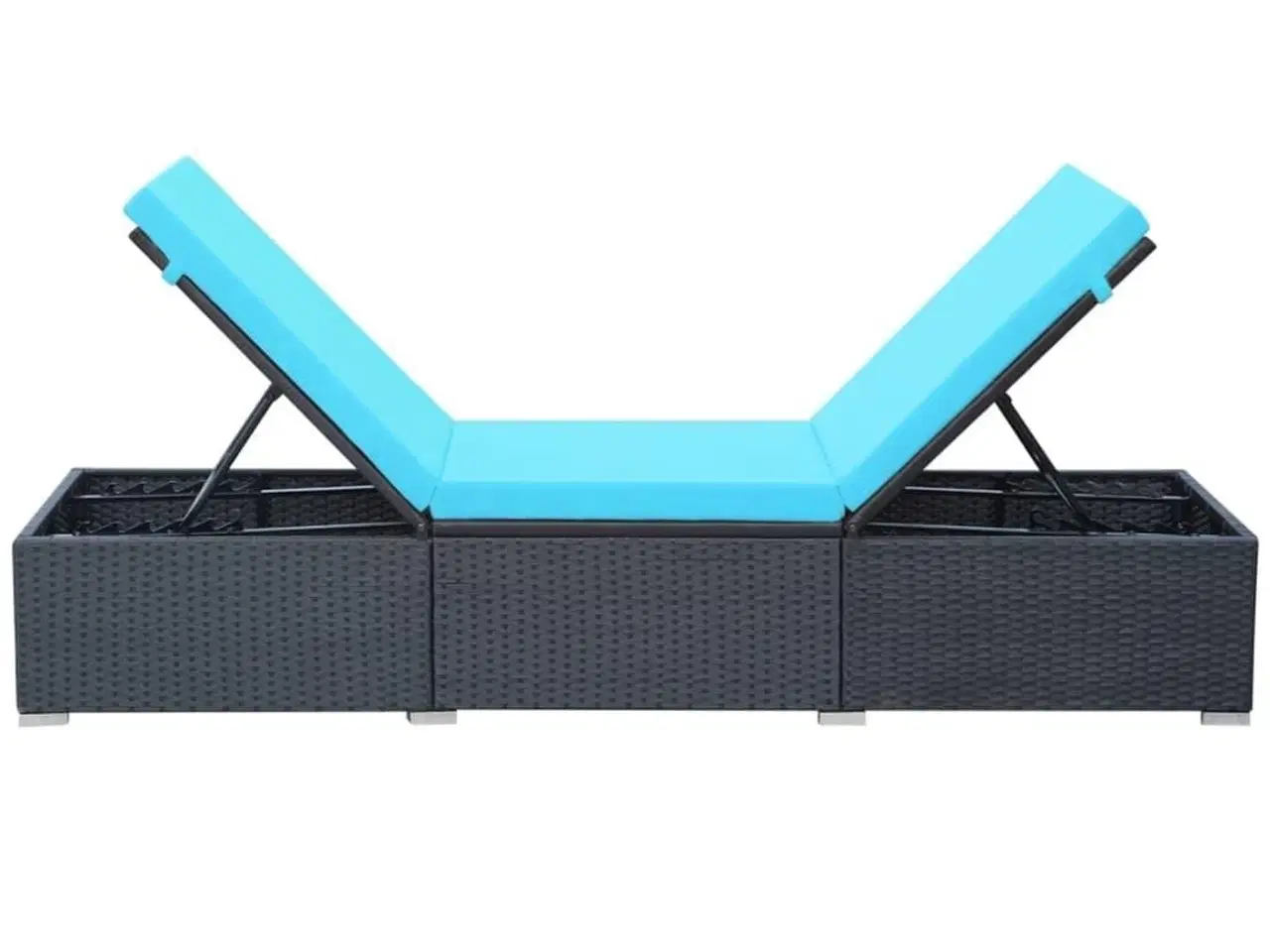 Billede 5 - Liggestol med hynde polyrattan sort