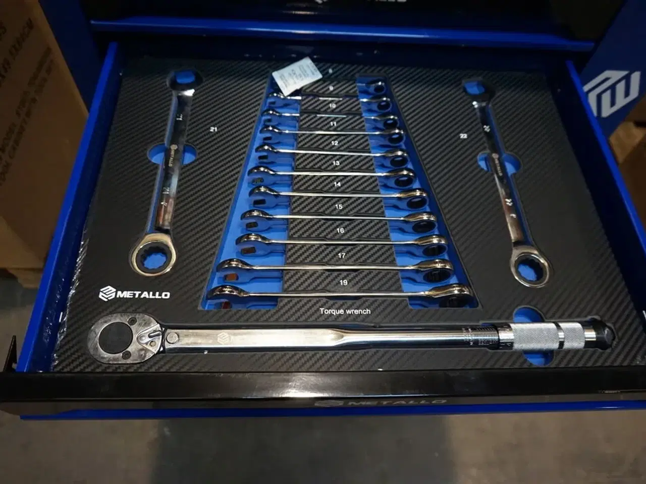 Billede 4 - Metallo Værktøjsvogn XXL med værktøj og 8 skuffer og sideskab