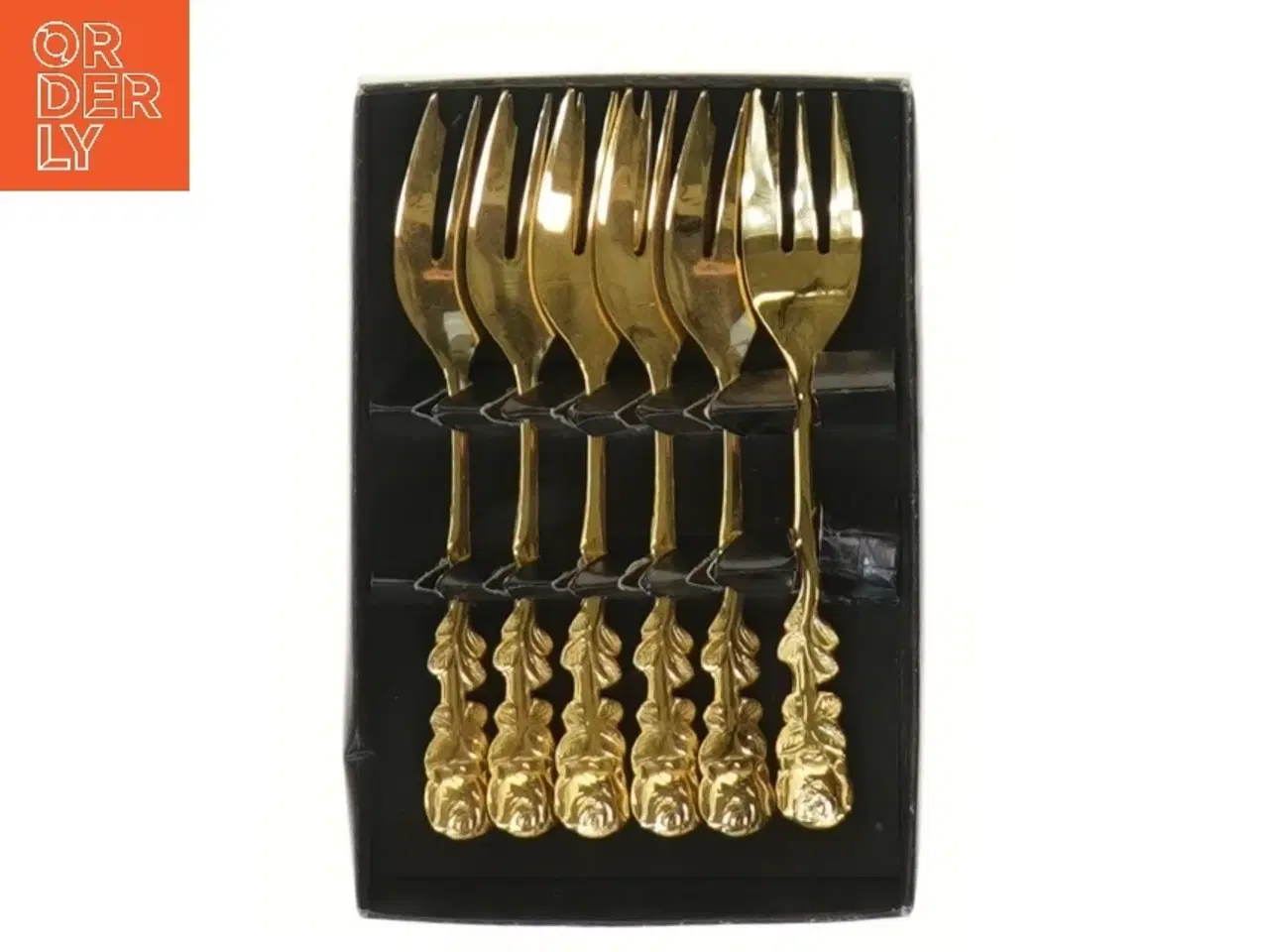 Billede 1 - Guld dessertgafler (str. 6 stk 14 cm)