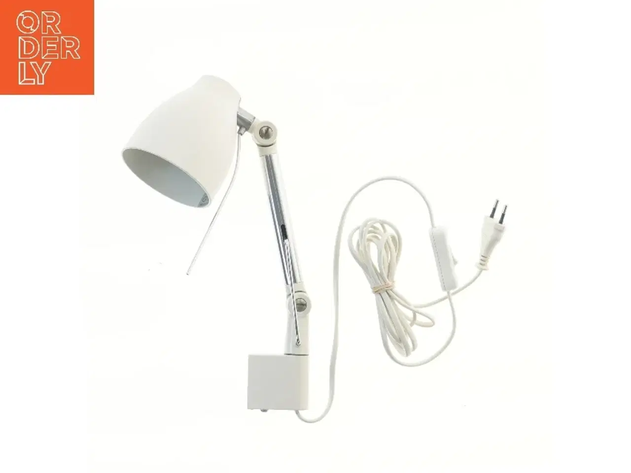 Billede 1 - Hvid bordlampe med klips fra IKEA (str. 37 cm)