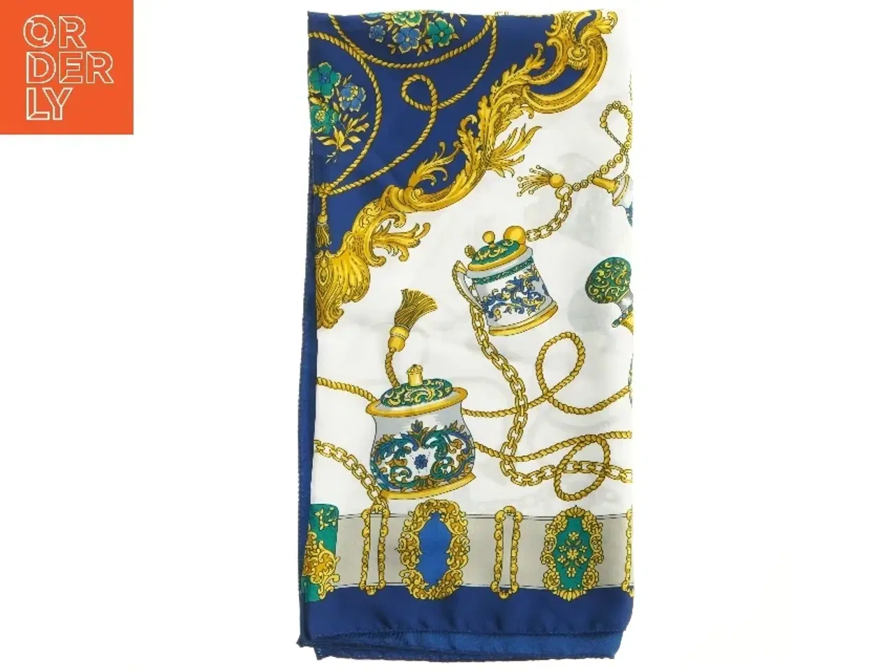 Billede 1 - Mønstret tørklæde (str. 86 x 86 cm)