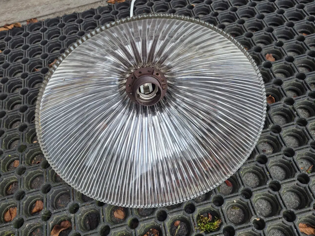 Billede 19 - Fed glaslampe med top i teak