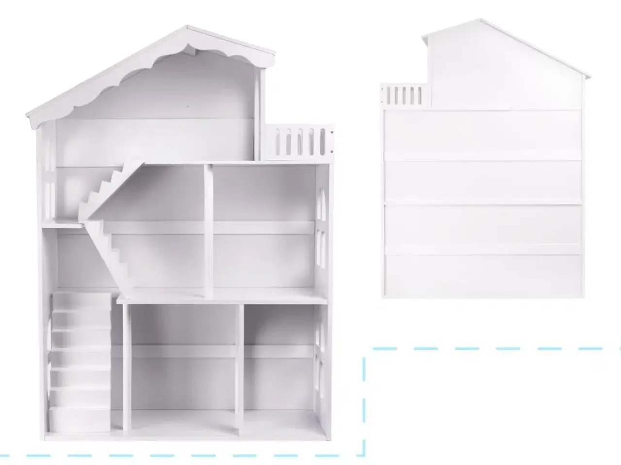 Billede 5 - Dukkehus bogreol 2‑i‑1 LULILO CALLA XXL – 116 cm