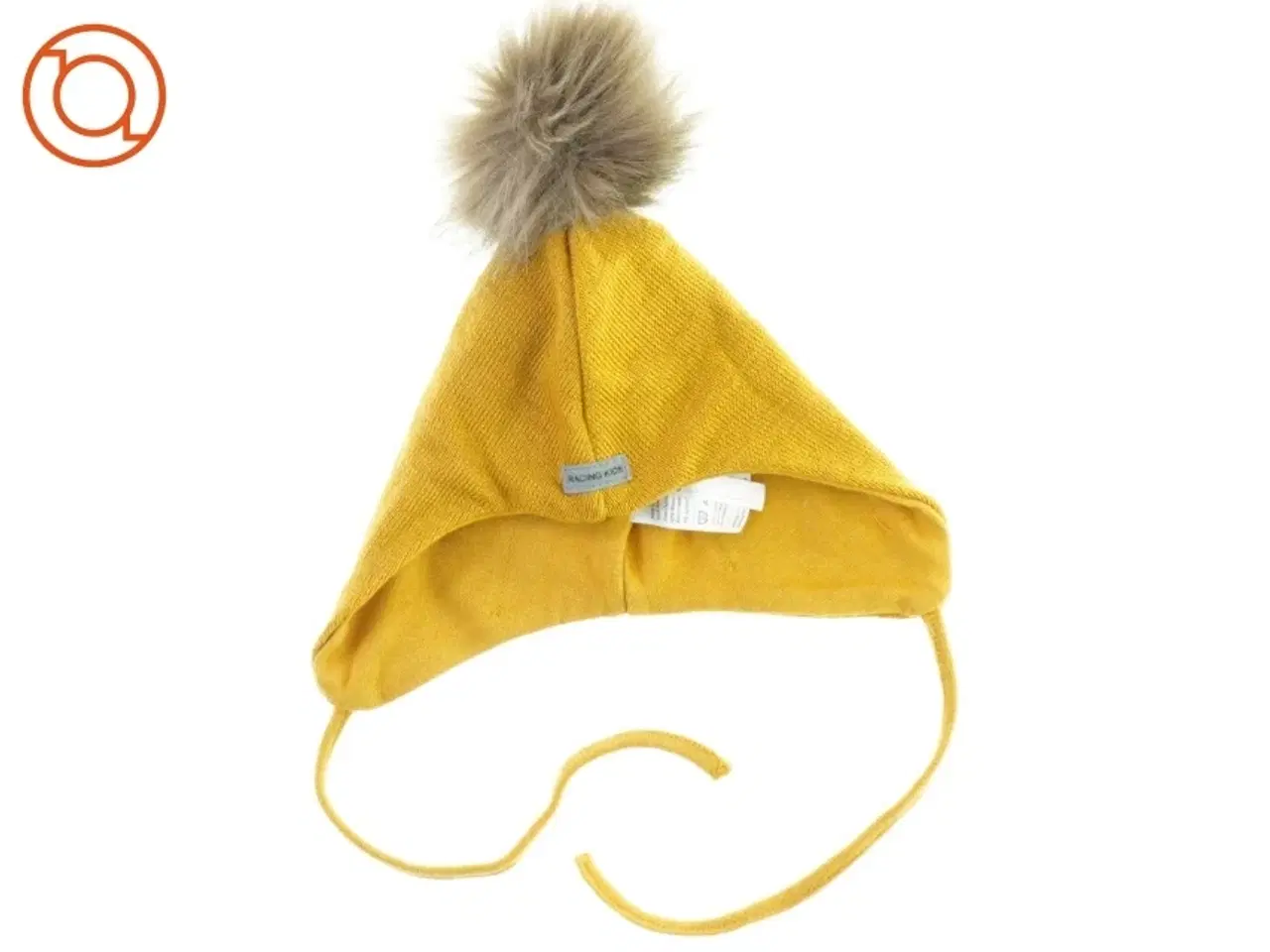 Billede 4 - Strikhue med pelskvast fra Racing Kids (str. 68)