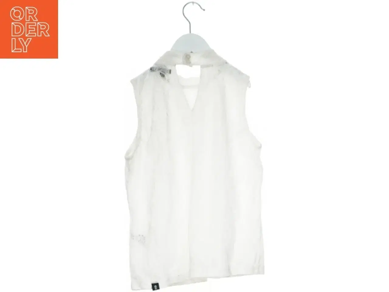 Billede 2 - Hvid blondebluse uden ærmer fra Groovy (str. 164)