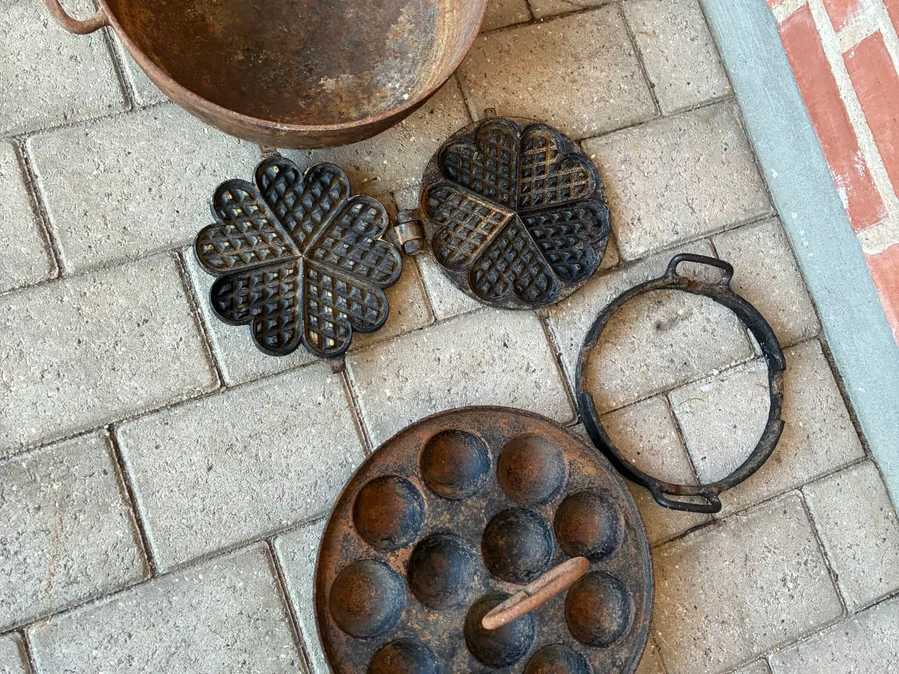 Billede 2 - 3stk støbejern gamle 