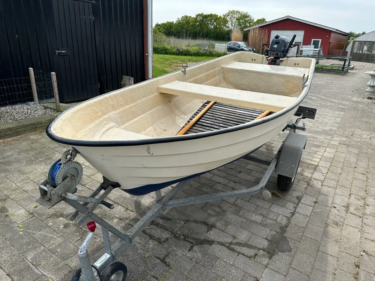 Billede 3 - Jolle 13 fod med trailer og 4 hk Yamaha 4 takts mo