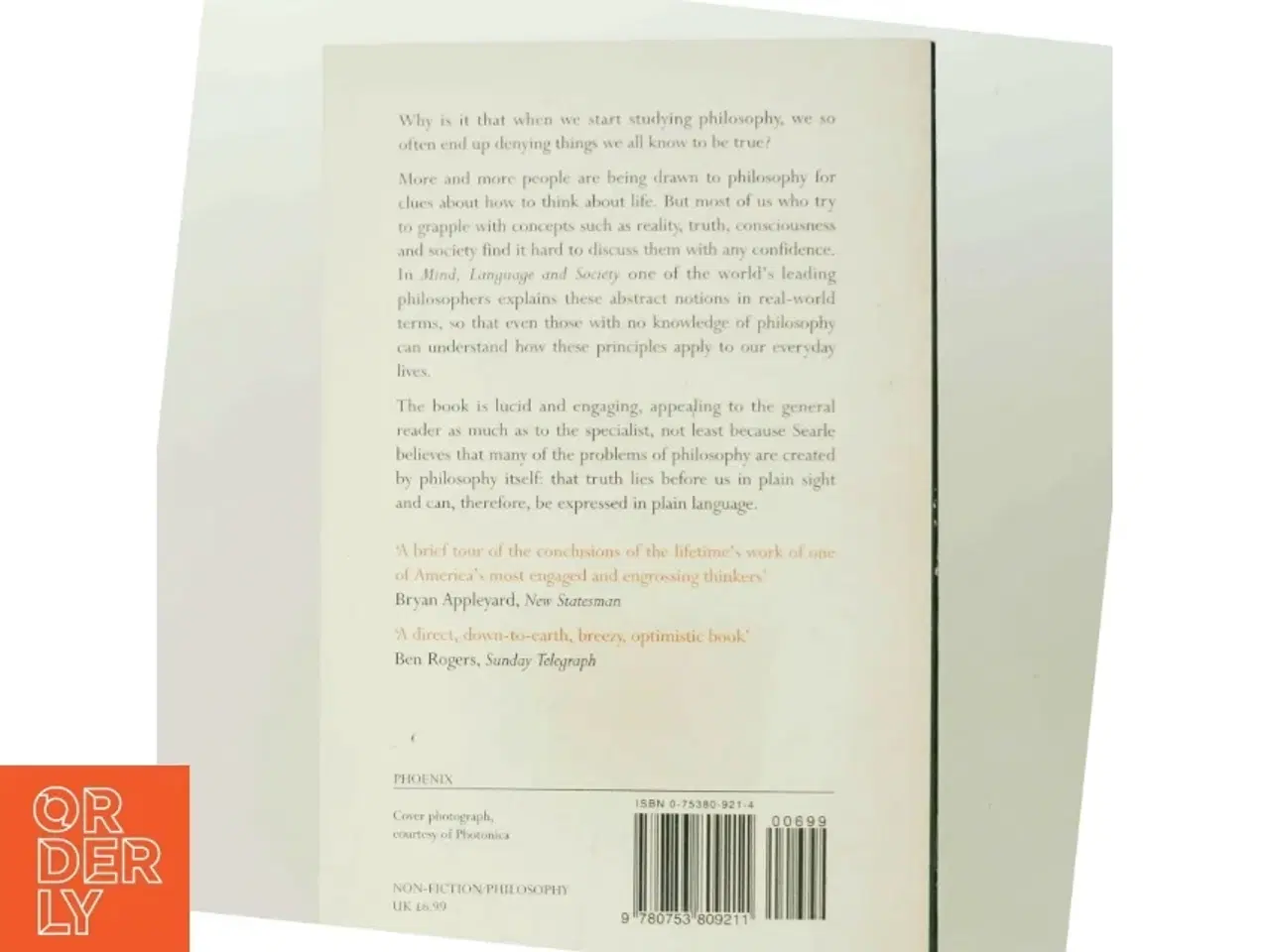 Billede 3 - Mind, language and society : philosophy in the real world af John R. Searle (Bog)