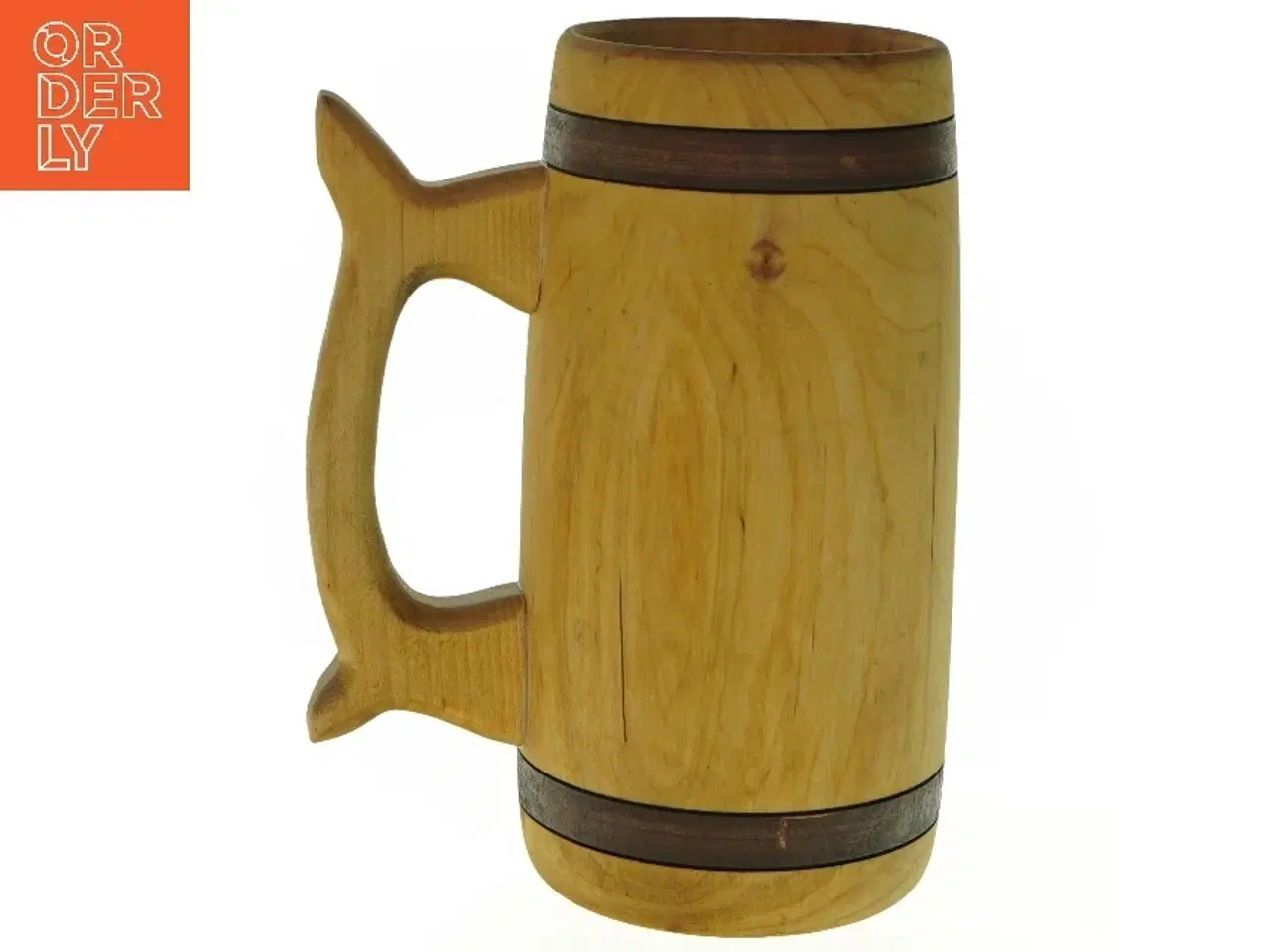 Billede 2 - Træølkrus (str. H. 19,5 cm. ø. 9 cm)