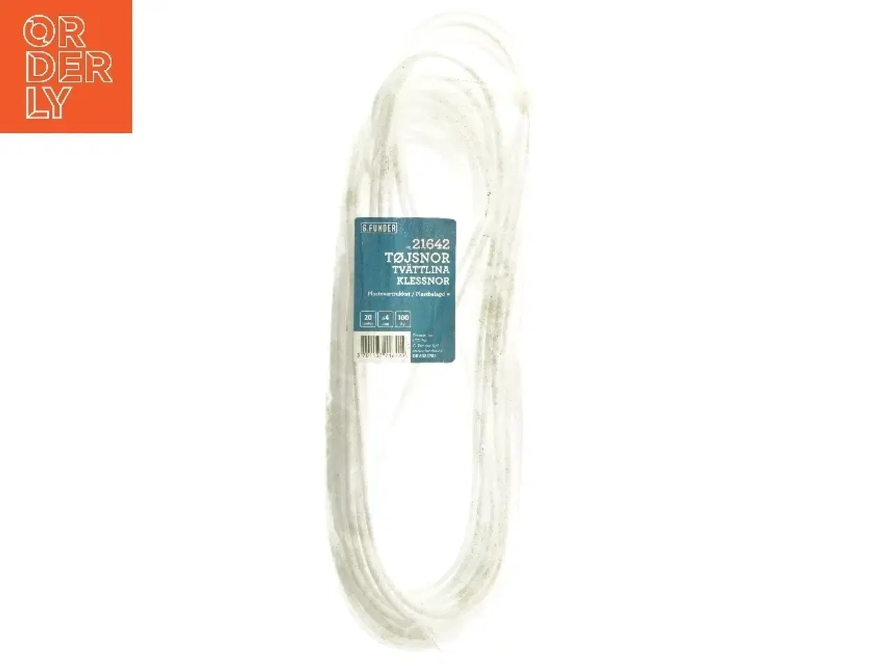 Billede 2 - Tøjsnor 20 meter fra G. Funder (str. 20 m cm)