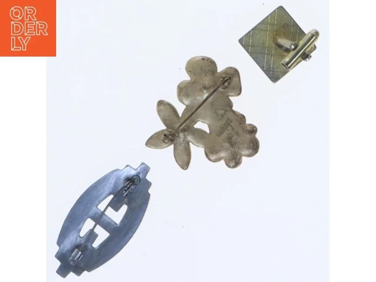 Billede 4 - Vintage brocher og manchetknap (str. 2 cm til 4 komma 5 cm)