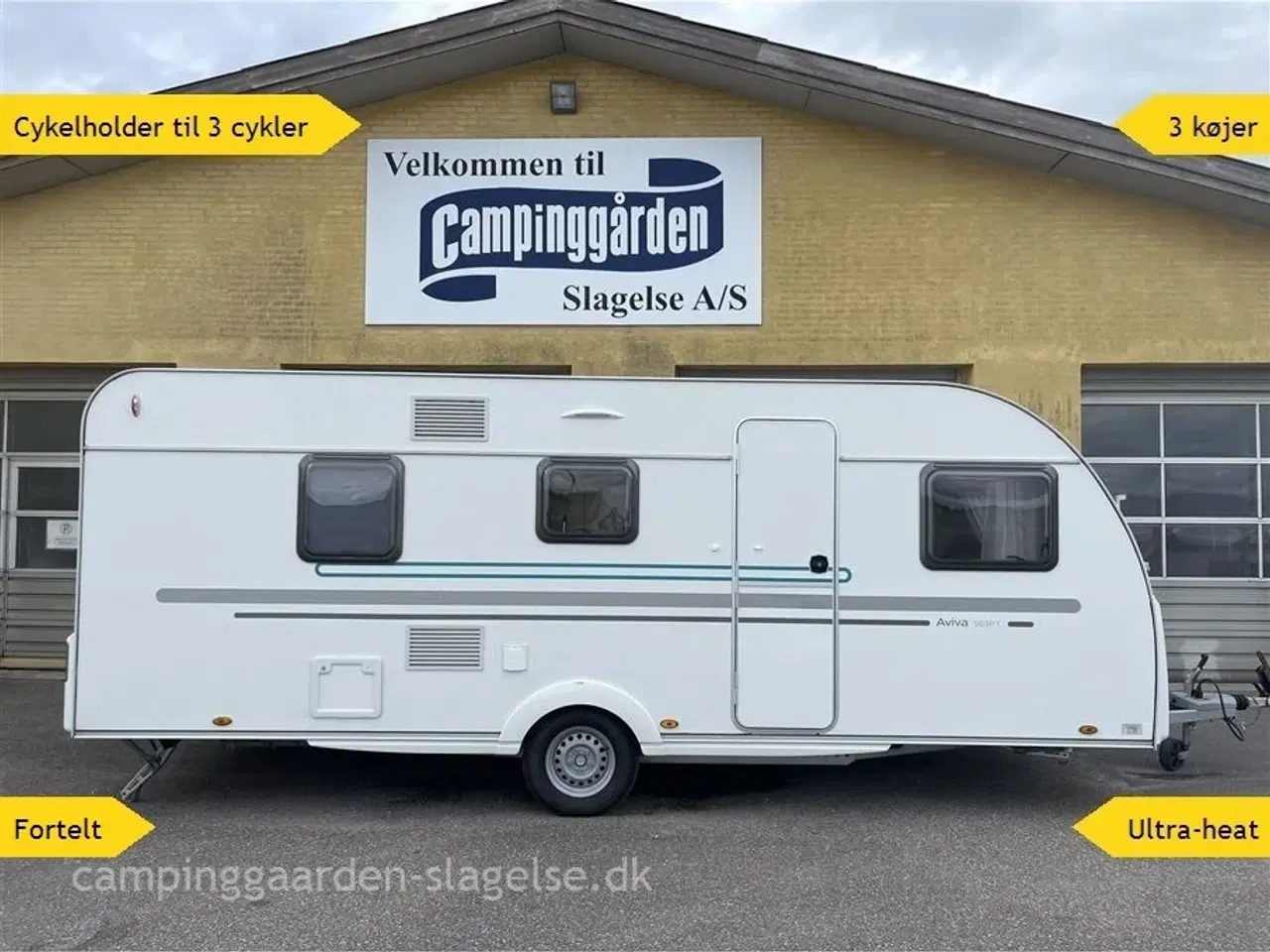 Billede 1 - 2020 - Adria Aviva 563 PT 3 køjer   Familievenlig køjevogn med masser af plads og feriehumør!