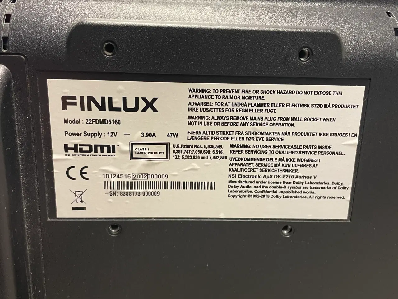 Billede 2 - FINLUX TV 22 - LED Smart TV med DVD-afs