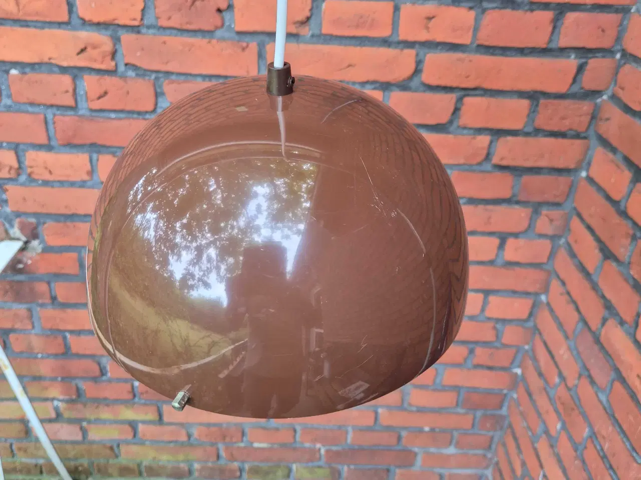 Billede 12 - Brun retrolampe med flot lyseffekt 
