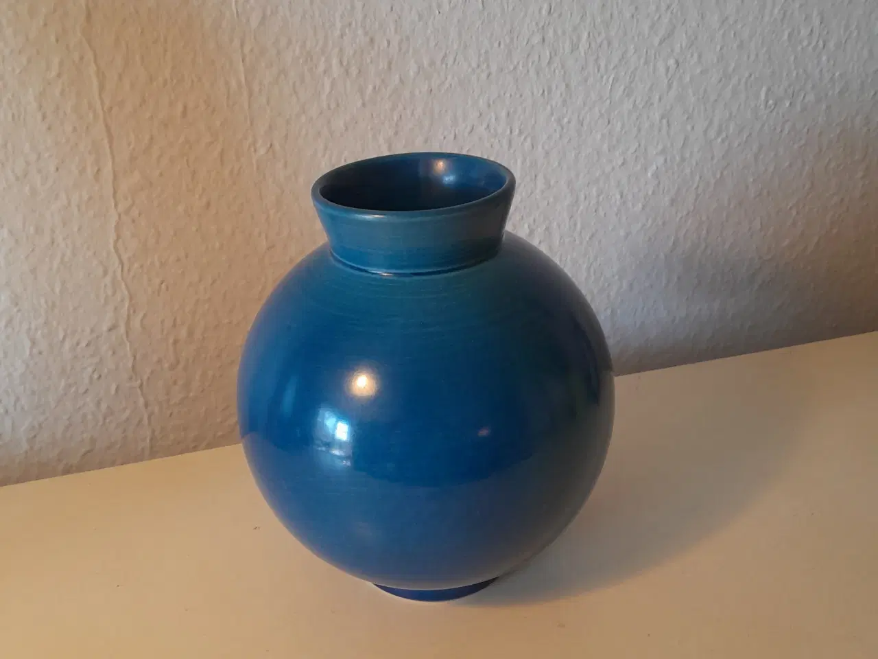 Billede 1 - Aluminia vase, blå