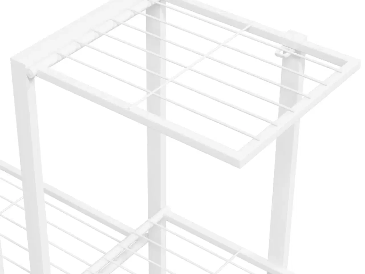 Billede 6 - Blomsterstativ med hjul 94,5x25x92,5 cm metal hvid