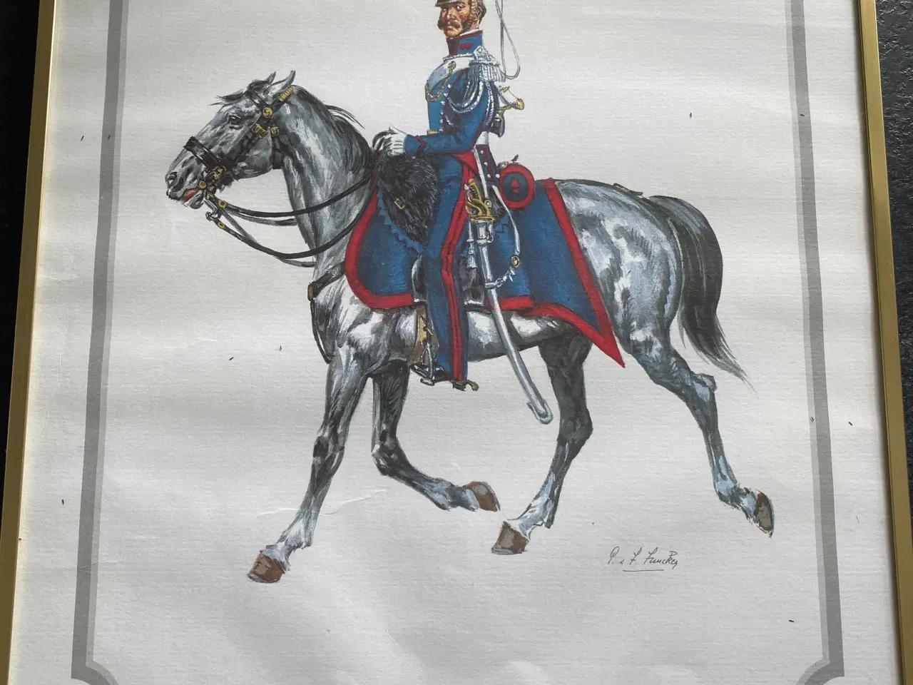 Billede 1 - Kavalleritryk med ramme