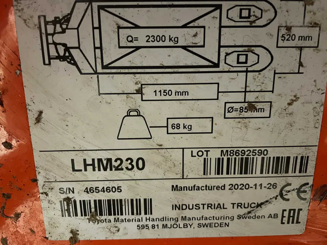 Billede 2 - palleløfter Toyota pallevogn 