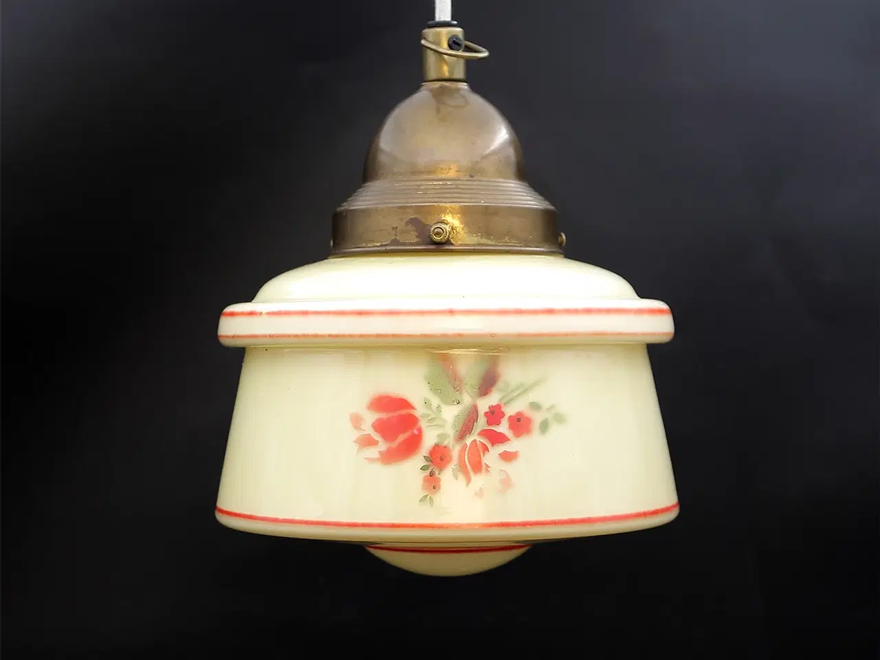 Billede 2 - Art Deco glaspendel ca. 1930–40, E27, renoveret