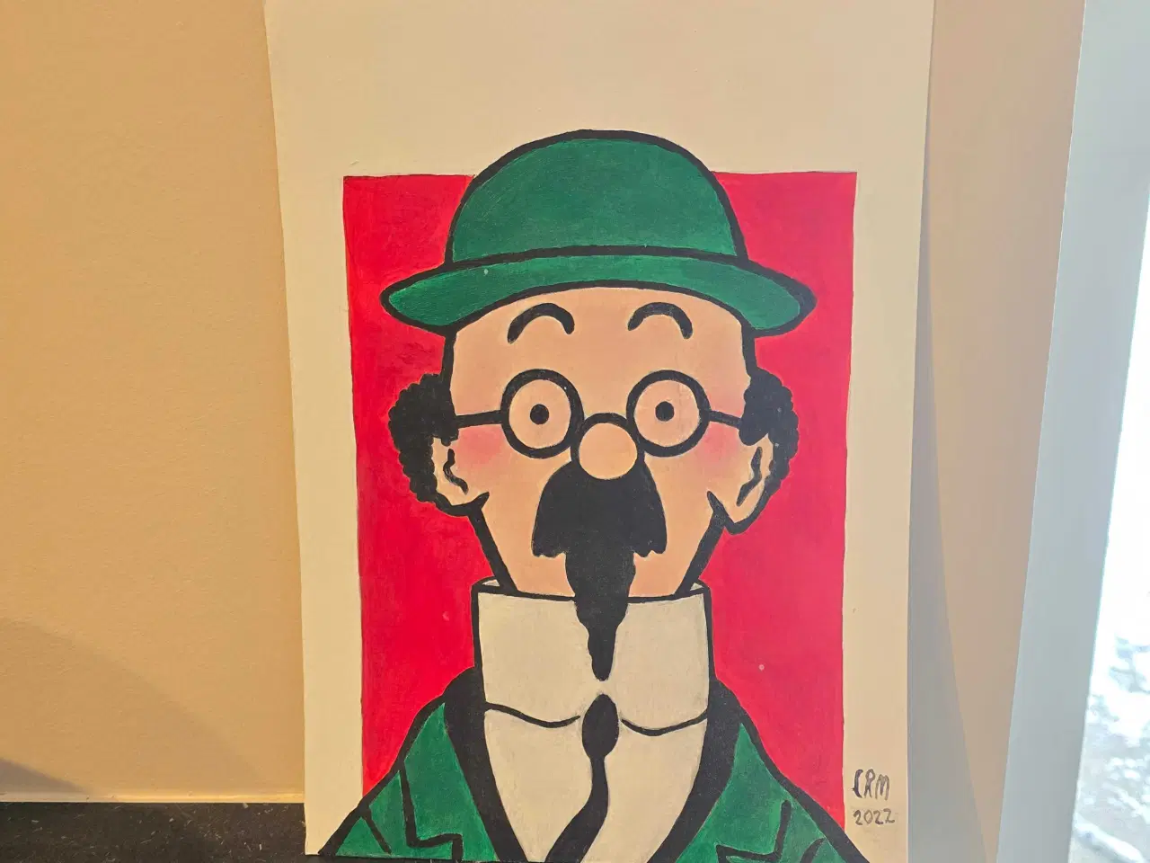 Billede 1 - Retro tegneserie acrylmaleri af Tournesol