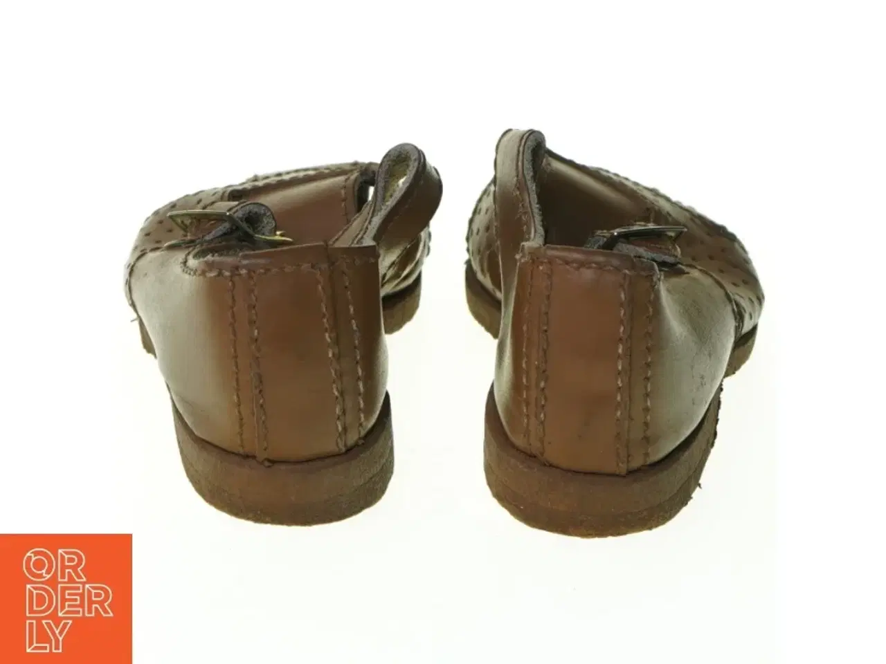 Billede 4 - Vintage Læder Sandaler med Rågummi Sål fra Pax (str. 25)