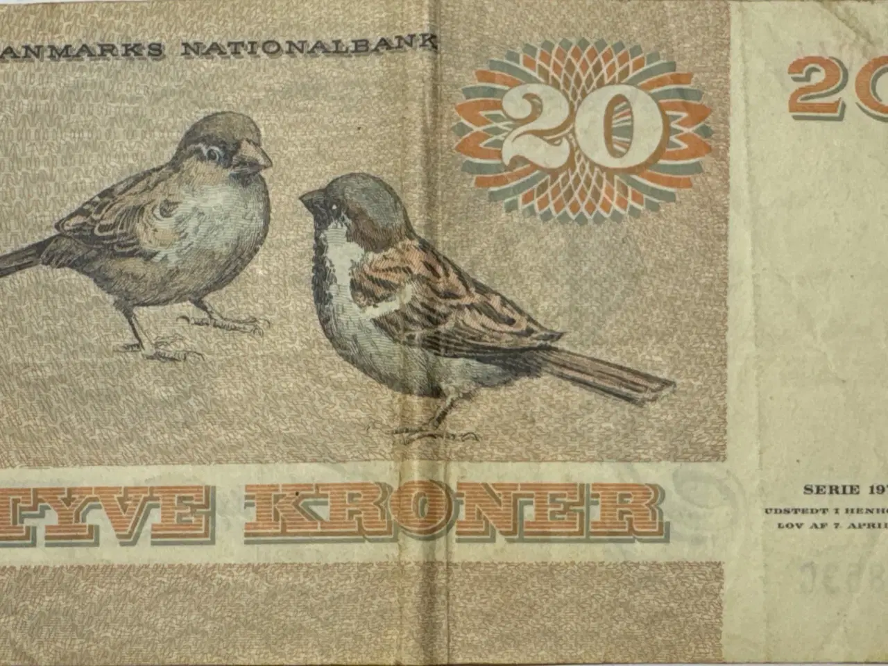 Billede 2 - 20 krone, 1985, Gråspurve, C5, 1