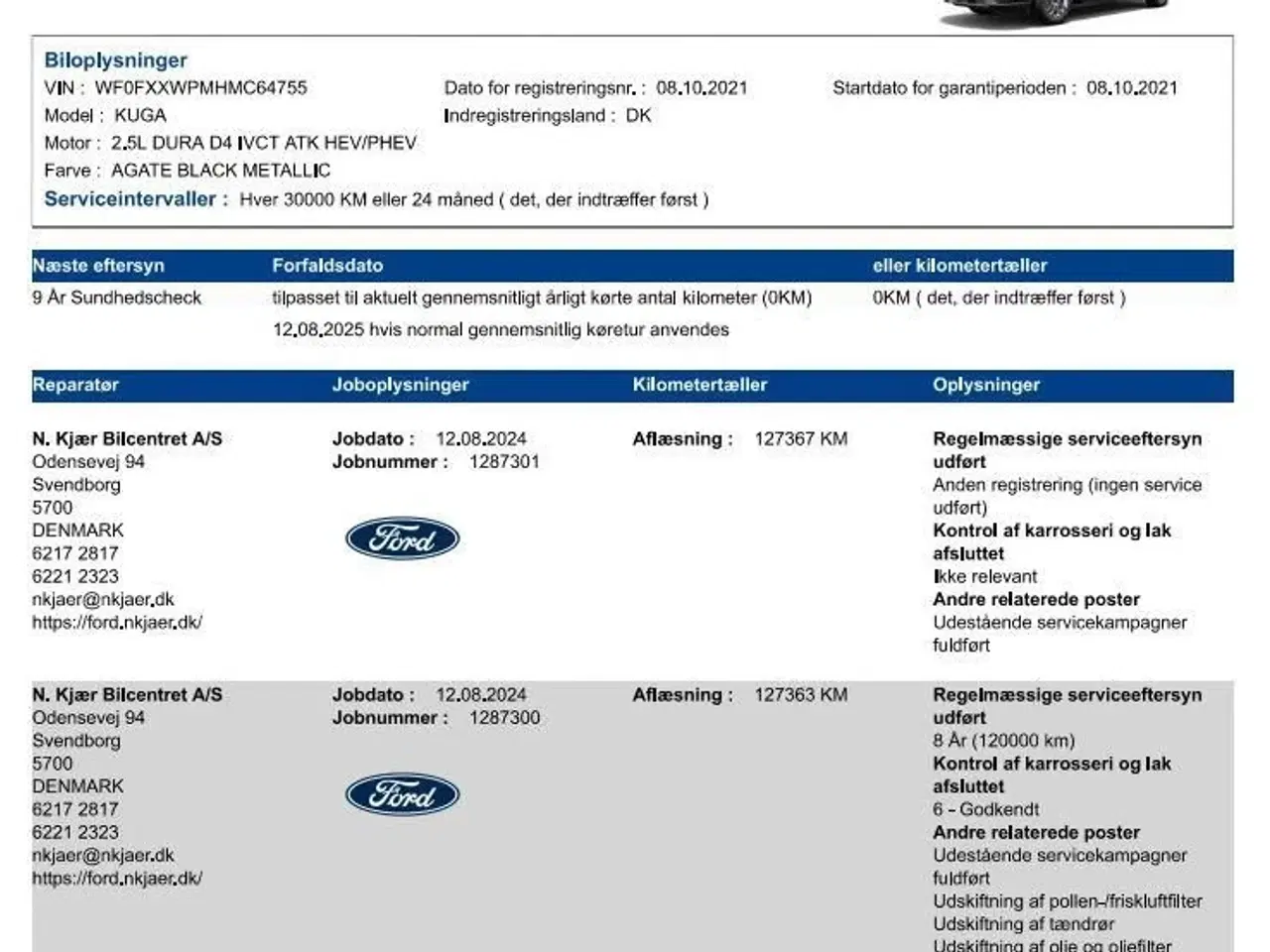 Billede 18 - Ford Kuga 2,5 Plugin-hybrid Titanium CVT 225HK Trinl. Gear