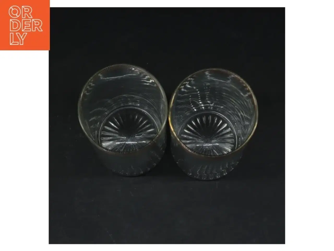 Billede 2 - Glasvaser med guldkant (str. Ø. 7 cm. længde, 14 cm)