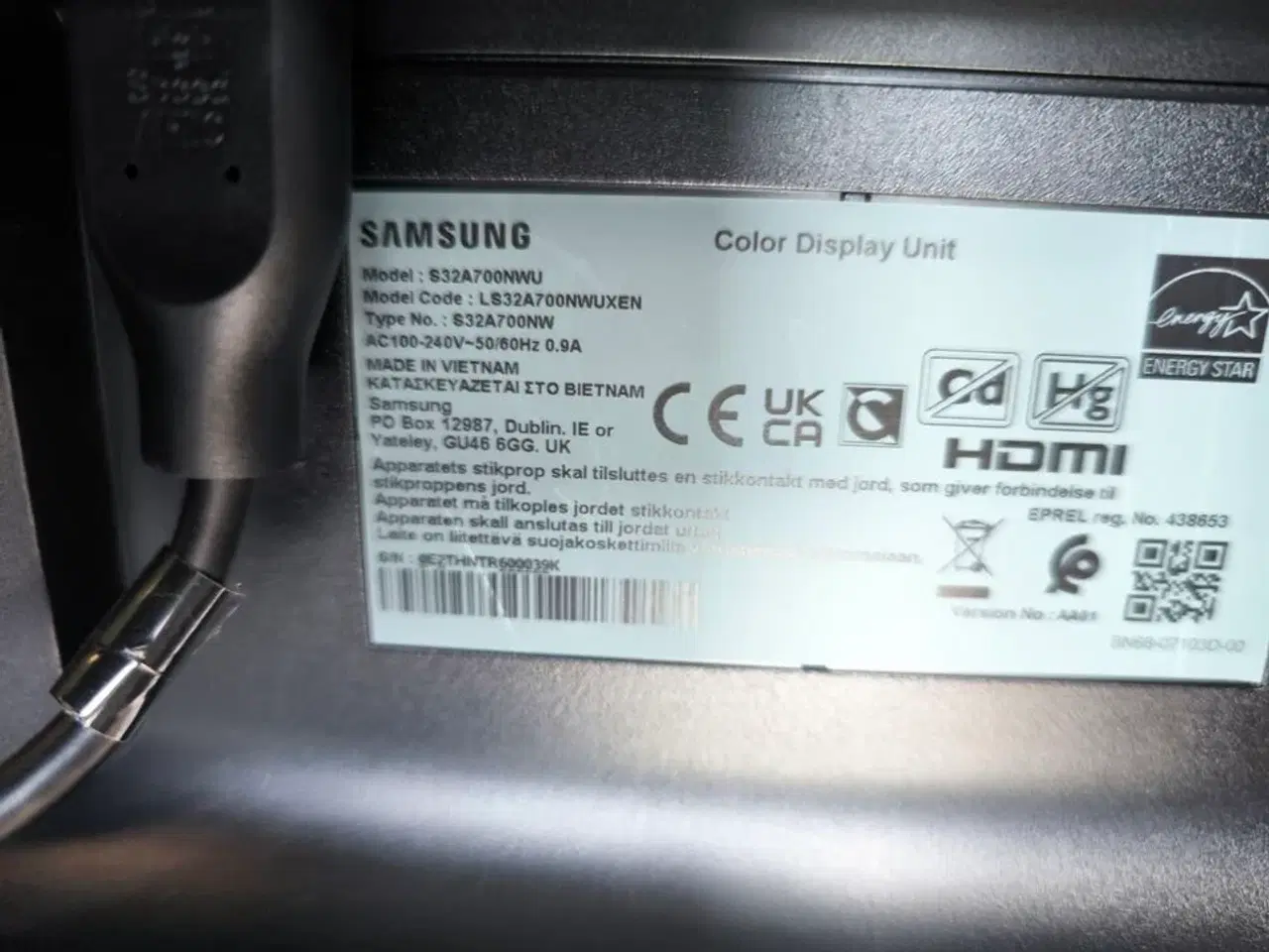 Billede 2 - Computerskærm SAMSUNG S32A700NWU
