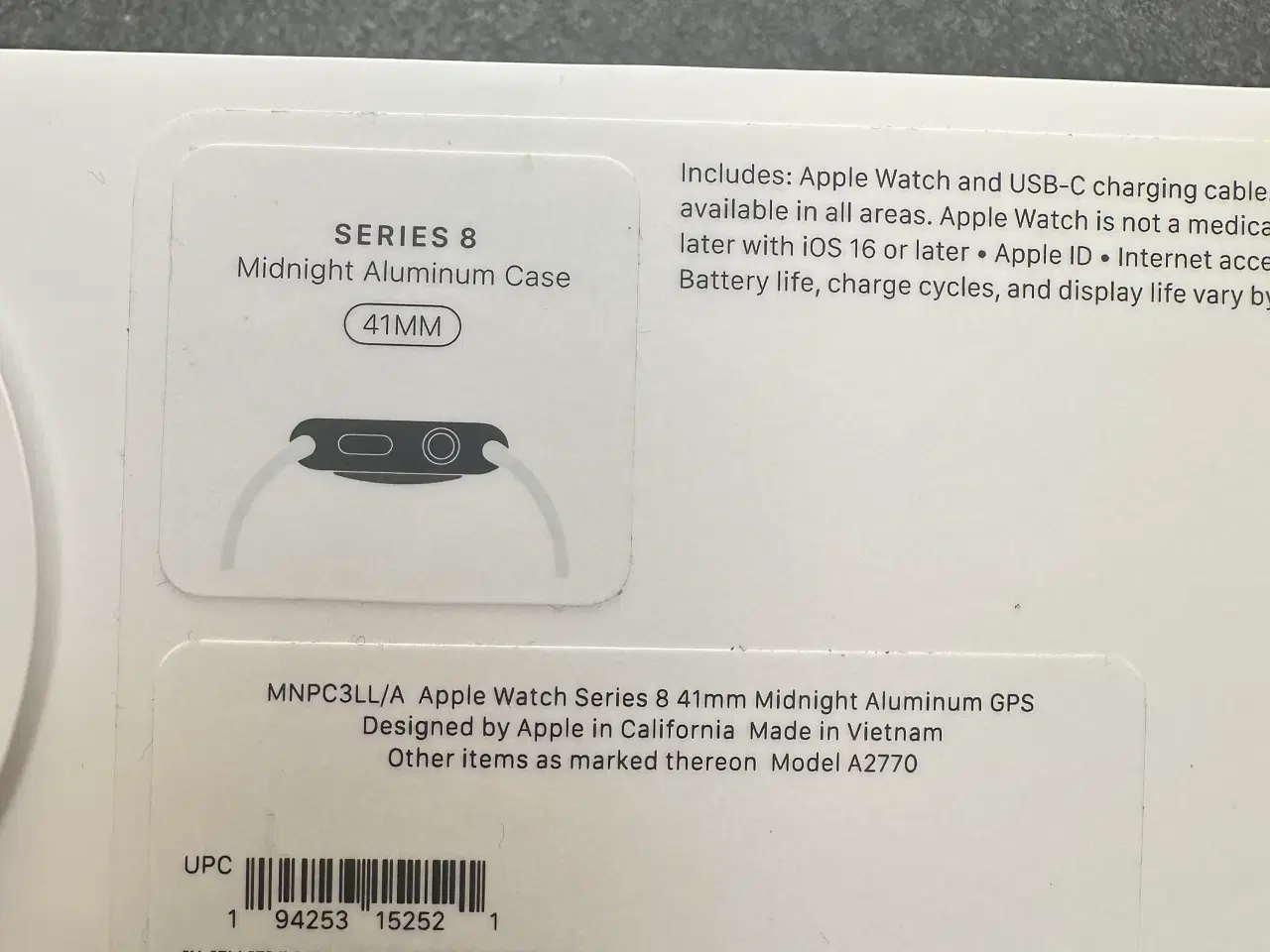 Billede 2 - Apple Watch Series 8 41 mm midnight aluminium