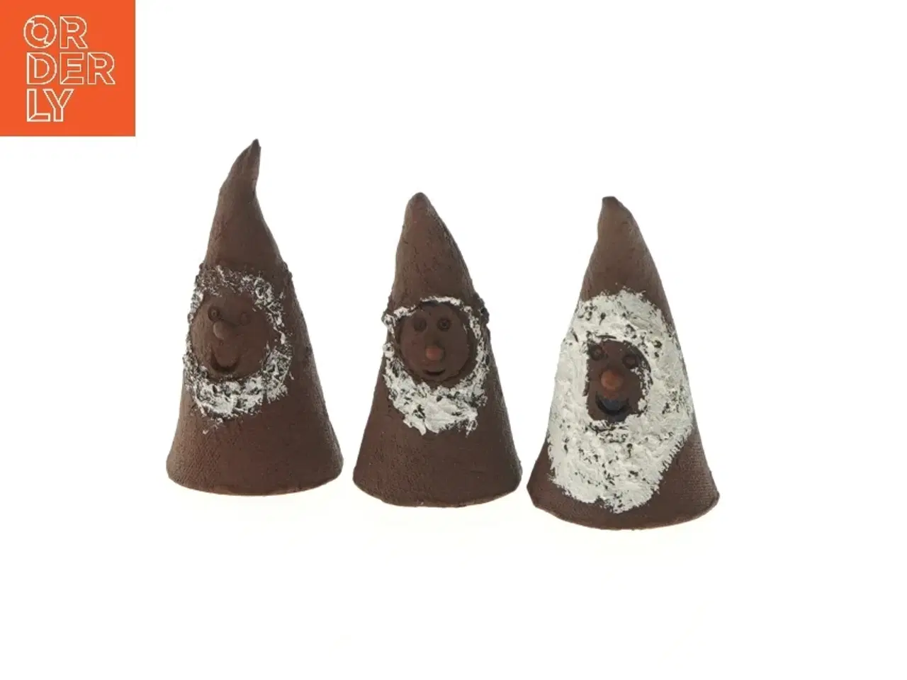 Billede 1 - 3 Keramik nisser (str. 10 cm)