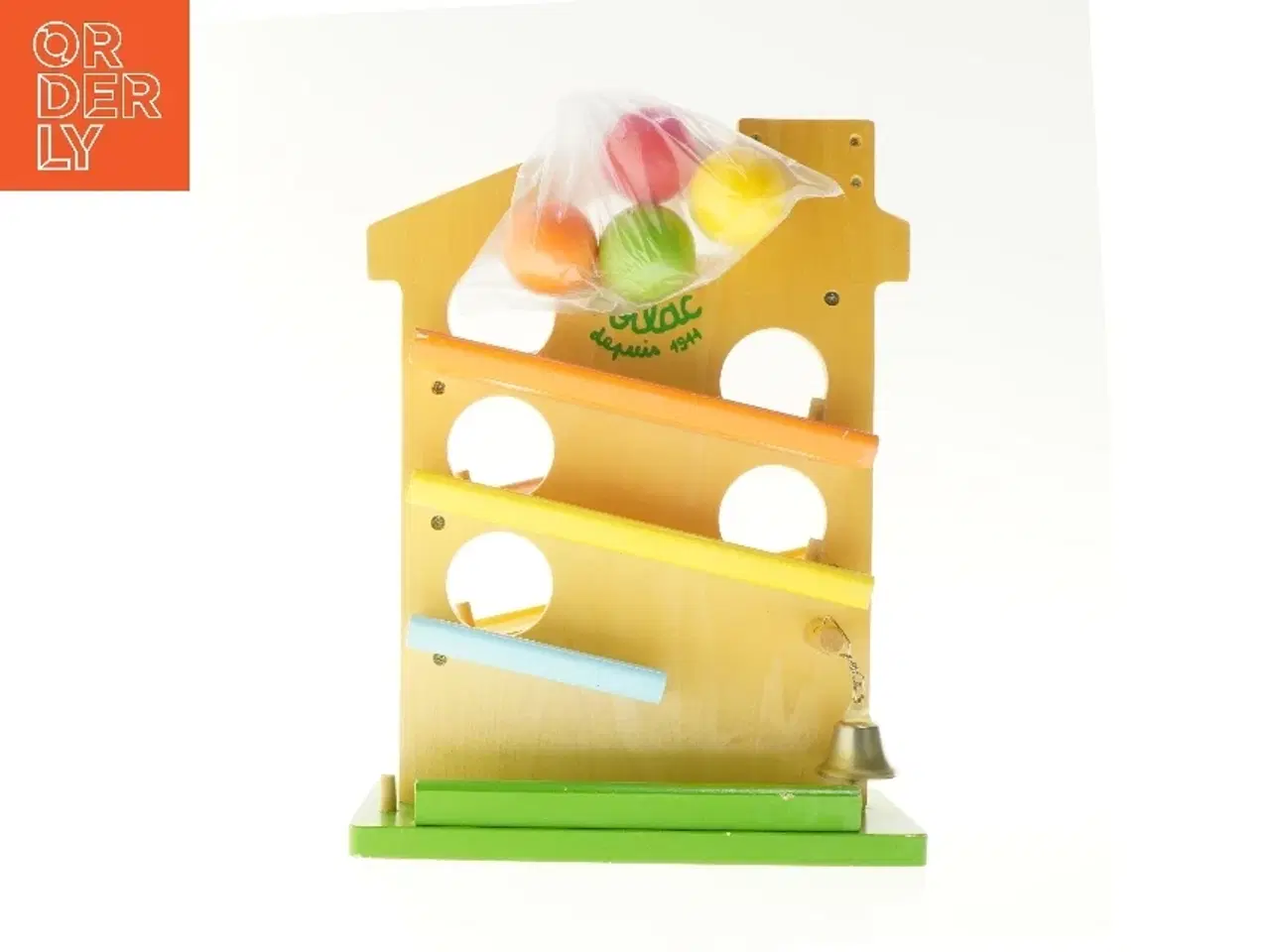 Billede 1 - Trælegebane med kugler (str. 26x13x35 cm)