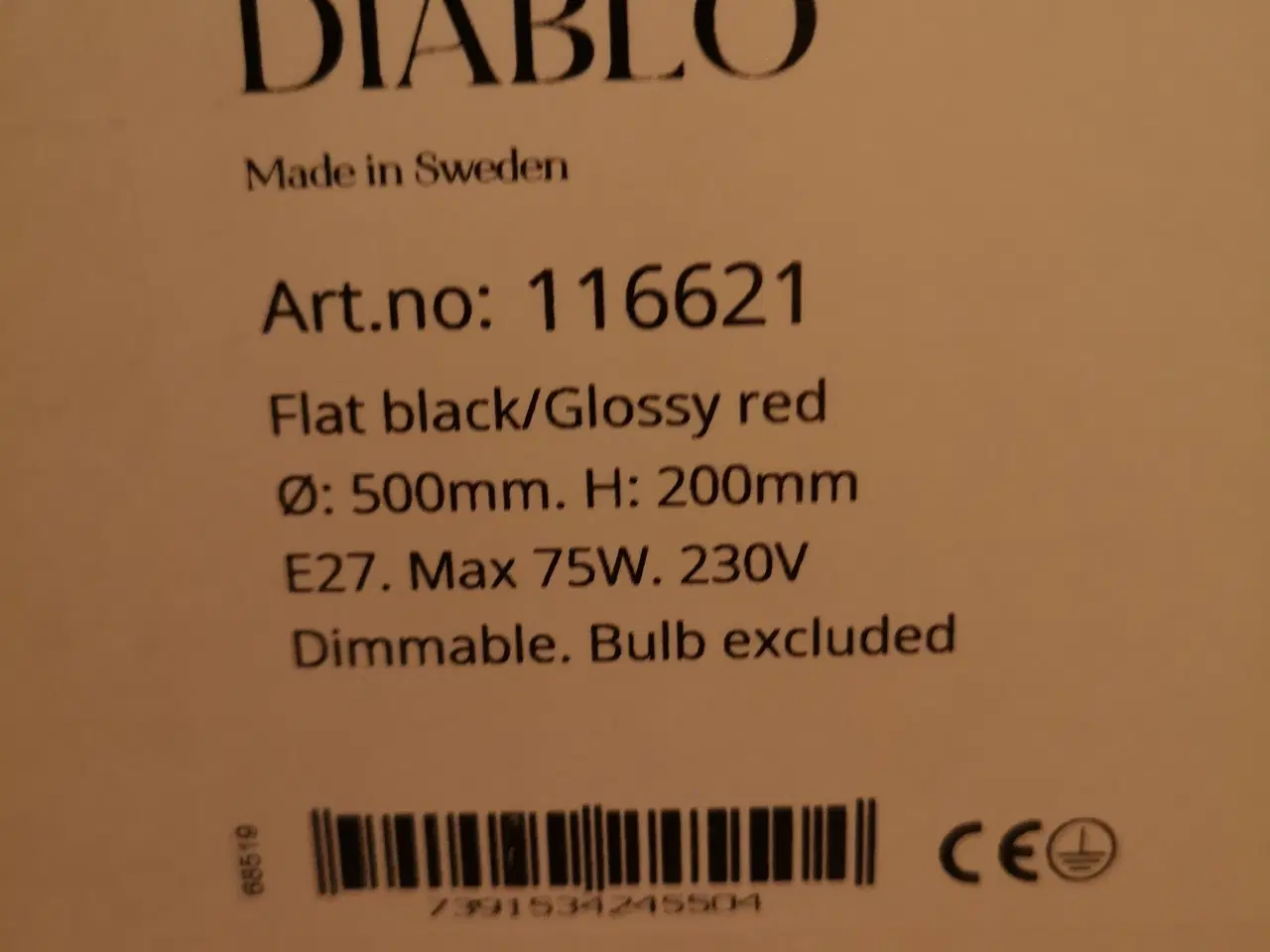 Billede 9 - DIABLO loftslampe helt ny 3.000 kr  