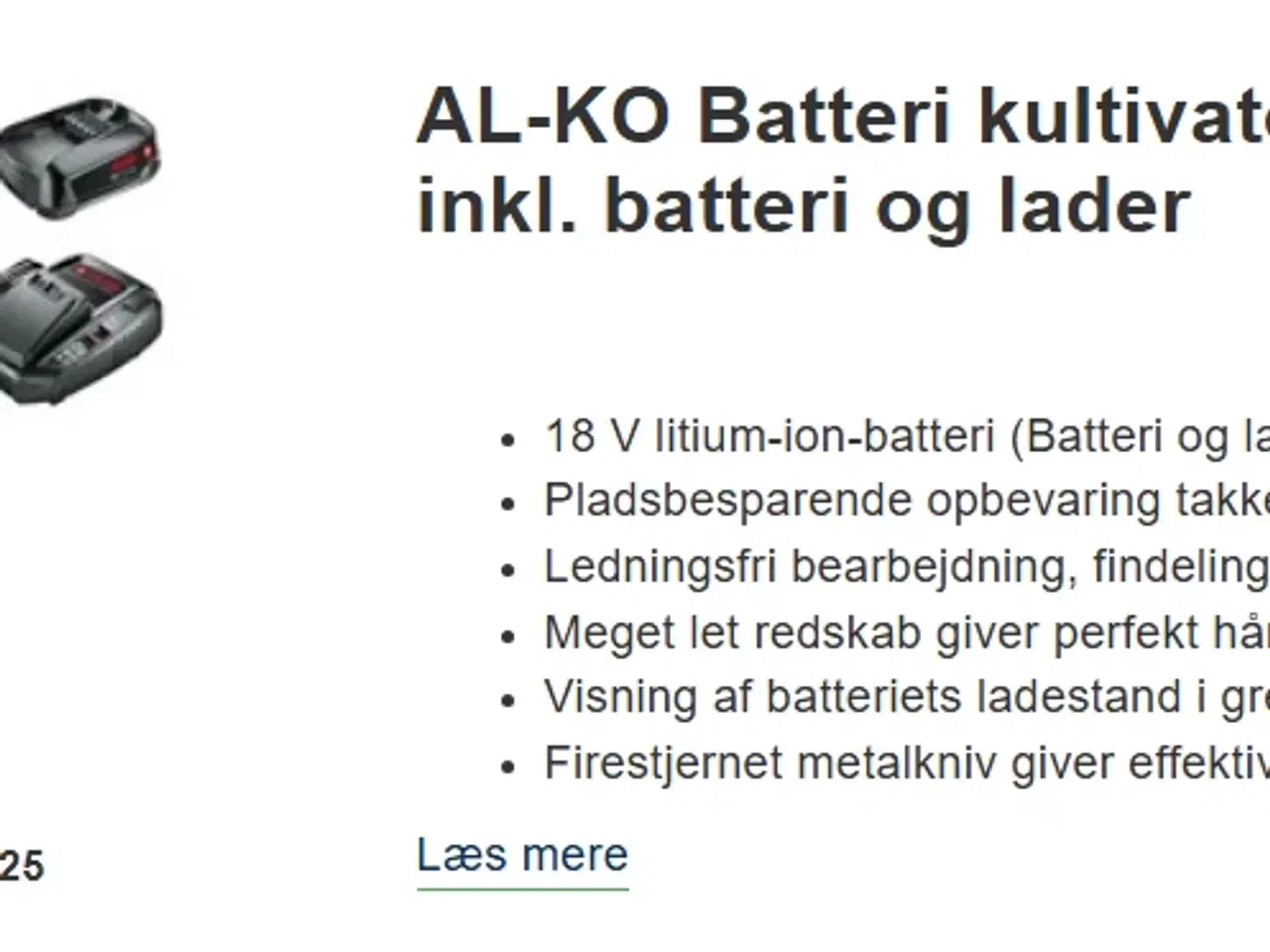 Billede 5 - Kultivator Al-Ko akku.
